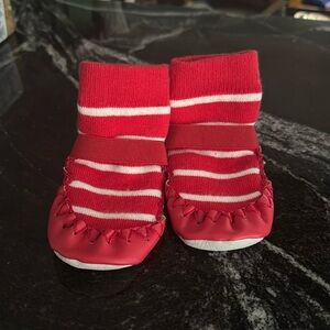 Polarn O. Pyret soft baby shoes size 18-19, made in Sweden